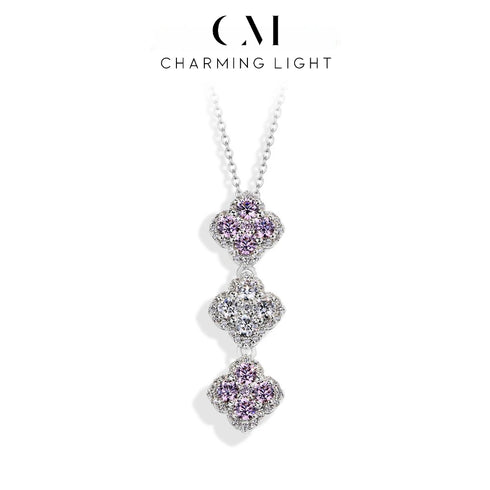 Sparkling Moissanite Diamond Necklace in 925 Silver