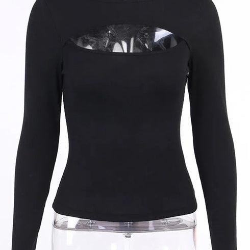Hollow Out Long Sleeve T-Shirt in Multiple Colours