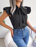 Women's Ruffle Short Sleeve Chiffon Blouse