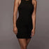 Black Ribbed Bodycon Mini Dress