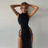 Elegant Black Sleeveless Bandage Sexy Dress For Women