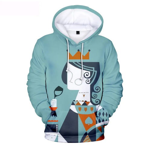 Heart Of The Cards Men's 3D Poker Graphic Hoodie