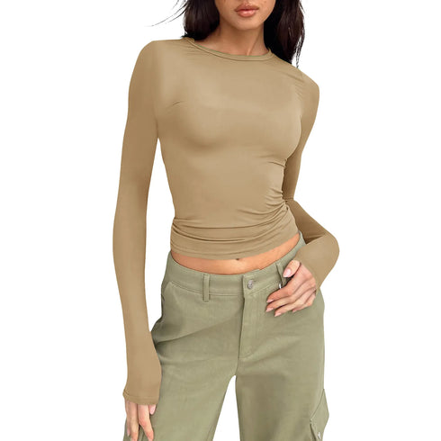 Slim Fit Long Sleeve T-Shirt for Women