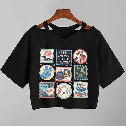 Heated Rivalry Crop Top - Ilya Rozanov & Shane Hollander Tee