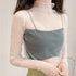 Lace Bottomed Long Sleeve Blouse Top