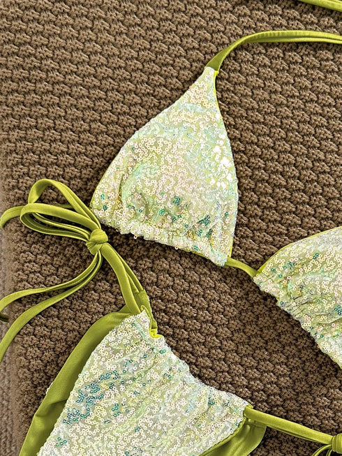 Floral Green Bikini Set
