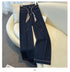 Wide Leg Denim Jeans with Scarf Belt