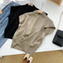 Solid Stand-up Collar Knitted Blouse Vest