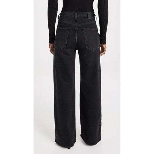 High Waist Straight Leg Jeans in White Beige