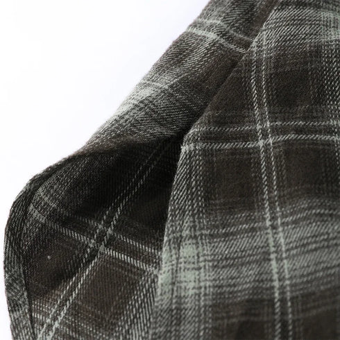 Casual Plaid V-Neck Blouse for Women