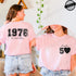 Women's Vintage 1976 O Neck Short Sleeve T-Shirt
