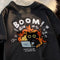 Oversized Cartoon Cat Print T-shirt for Women