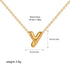3D Bubble Initial A-Z Mini Necklace - Gold Plated