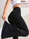 High Waist Flared Yoga Pants in Black