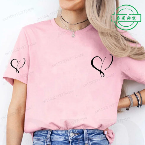 Women’s Heart Design Casual T-Shirt