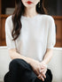 Merino Wool O-Neck Sweater for Women