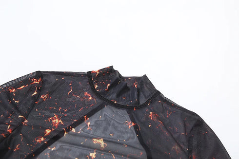 Colorful Print Backless Jumpsuit for Women