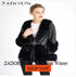 Elegant Faux Fur Coat in Black and White for Women