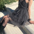 AltGoth Dark Gothic Mesh Dress for Women