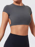 Ctenkevet Women's Yoga Crop Top with Back Detail