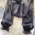 Ruffle Chiffon Blouse Summer Women Lantern Sleeve Fashion Slim Loose Vacation Ladies Y2K Casual Chic Tops