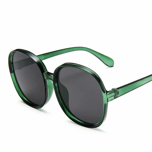 Round Frame Oversized Sunglasses for Women