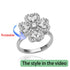 Four Clover Rotating Anxiety Ring - Adjustable Gold