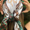 Large Silk Satin Hijab Scarf with Fashion Print - 90cm