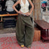 Women’s Green Baggy Denim Trousers