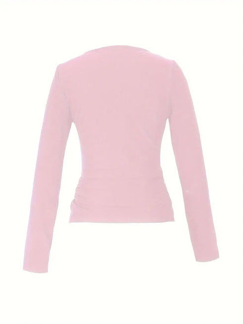 Hot Basic Square Neck Slim Women's Bottoming Clothing Casual Solid Long Sleeve Tops Versatile Fashion Multi-Color Blouse Gifts