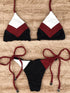Multicolour Push Up Ribbed Bikini Set