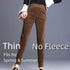 Plus Size High Waist Fleece Pencil Pants for Autumn/Winter