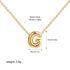 3D Bubble Initial A-Z Mini Necklace - Gold Plated