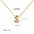 3D Bubble Initial A-Z Mini Necklace - Gold Plated