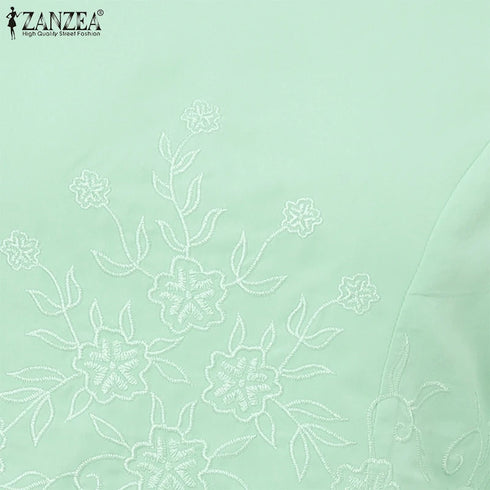 ZANZEA Elegant Embroidered Blouse for Women