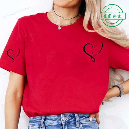 Women’s Heart Design Casual T-Shirt
