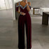 Summer Women's Loose Wide Leg Sequin Jumpsuit