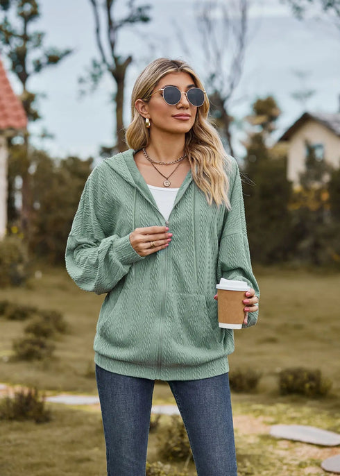 Hooded Zip-Up Sweatshirt for Women