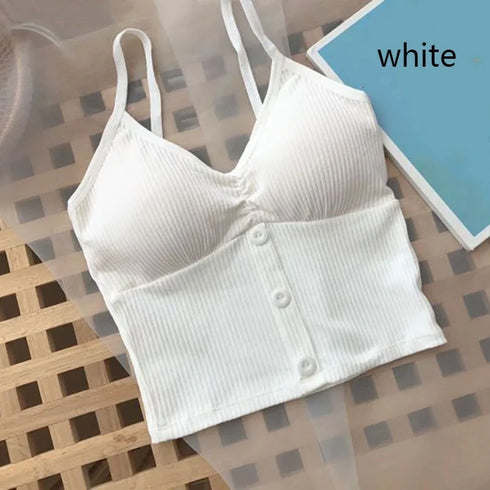 Women’s Knitted Crop Top in Pure Cotton