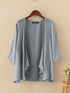 2023 ZANZEA Summer Fashion Cardigan Women 3/4 Sleeve Solid Blouse Casual Holiday Beach Holiday Kimonos Open Front Shirt Blusas