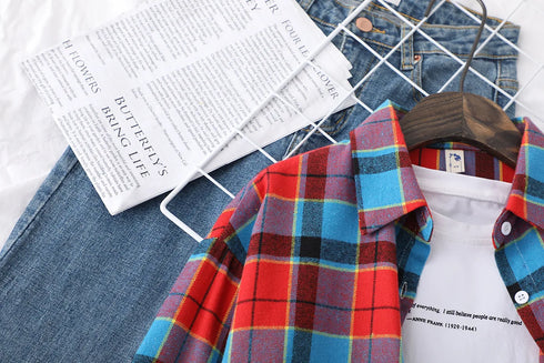 Casual Women's Flannel Plaid Shirt - Autumn Collection