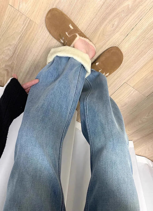 Women's High-Waisted Wide Leg Jeans