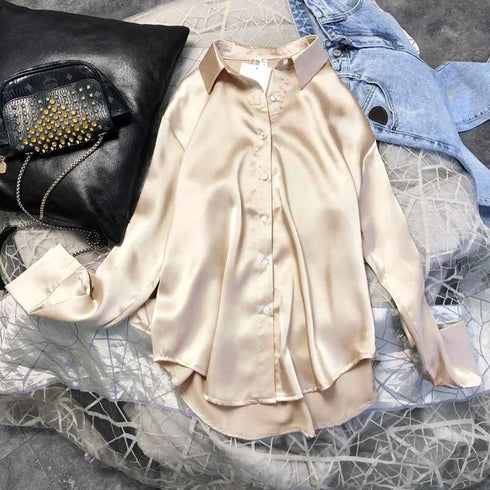 Autumn Casual Women's Satin Blouse