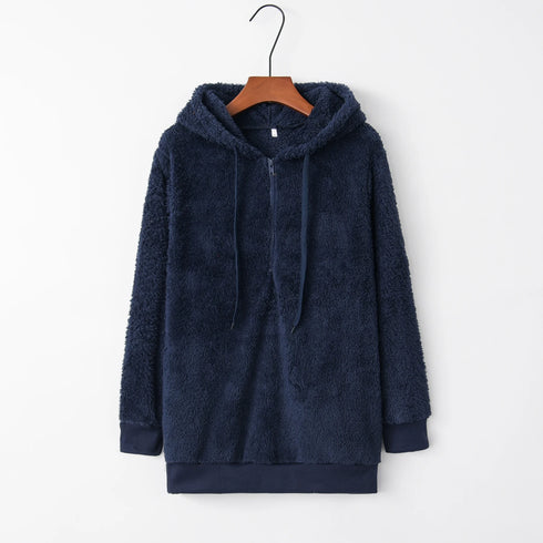 Women's Hooded Long-Sleeved Sweater Coat