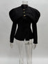 Elegant Black Blazer with Gold Buttons