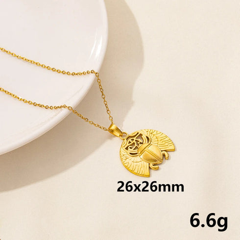 Stainless Steel Textured Starfish Pendant Necklace