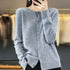 100% Pure Merino Cashmere O-Neck Cardigan for Women