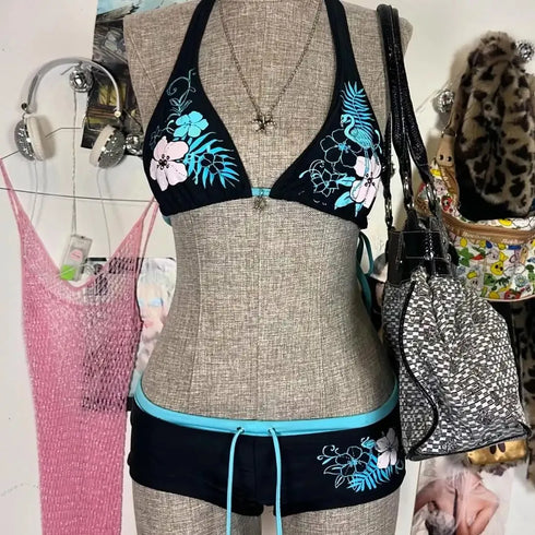 Floral Print Two-Piece Bikini Set