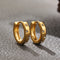 CZ Zircon Mini Hoop Earrings - Gold Plated