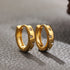 CZ Zircon Mini Hoop Earrings - Gold Plated